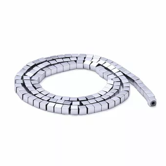 Square Silver Hematite Spacer Beads – 3×3 mm