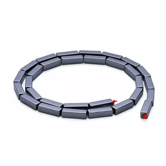 Rectangular Hematite Spacer Beads – 3.7×12.4 mm