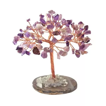 Tree of Life Amethyst on Agate 12-13cm
