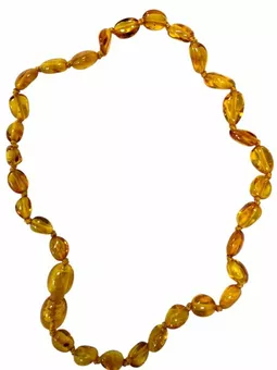 Baby Pop Necklace, Baltic Amber Honey, 28cm