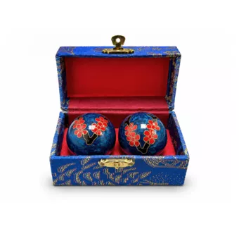 Chinese Massage Balls Blue Plum Blossom 4.2 cm