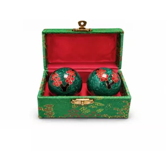 Chinese Massage Balls Green Plum Blossom 4.2 cm
