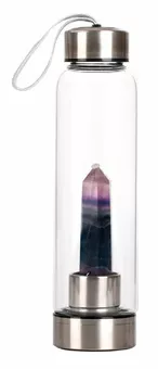 Tadasana bottle crocheted Fluorite tip