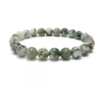 Agate Bracelet Beaded Tree 8 mm