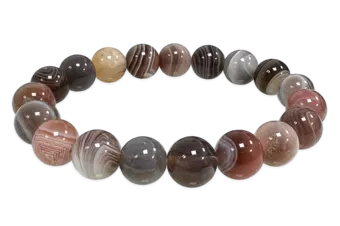 Agate Botswana AA 10mm pearls Bracelet