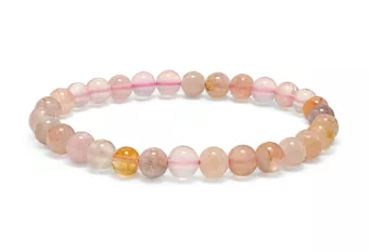 Cherry Blossom Agate A Bracelet 6mm Beads