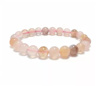 Cherry Blossom Agate A Bracelet 8mm Beads