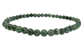 Moss Agate Bracelet A 4mm Beads