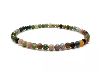 Indian Agate Bracelet A 4 mm Beads