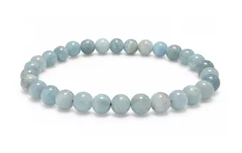 Aquamarine Bracelet A+ Beads 5.5–6.5 mm