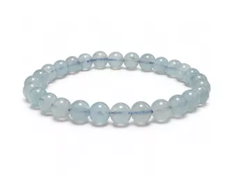 AA+ Aquamarine Bracelet, 5.5–6.5 mm Beads