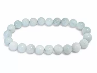Aquamarine Bracelet A with 8–9 mm Beads