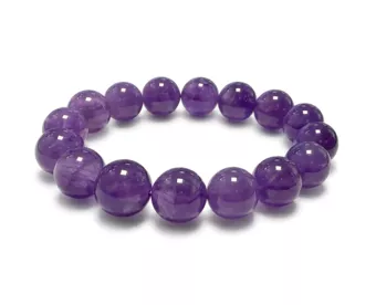 Amethyst Bracelet A 12mm Beads