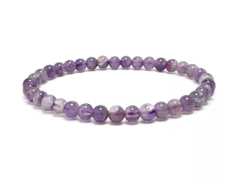 Banded Amethyst Bracelet A 4-5 mm Beads