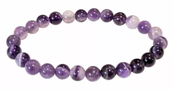 Banded Amethyst Bracelet A 7.5-8.5mm Beads