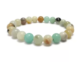 Multicolour Amazonite A Bead Bracelet 8mm