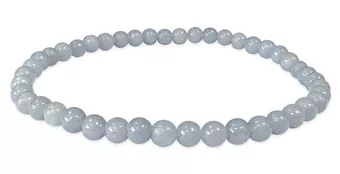 Angelite A beads bracelet 4mm