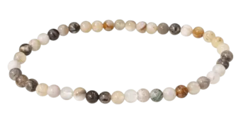 Bracelet Agate Feather beads 4mm