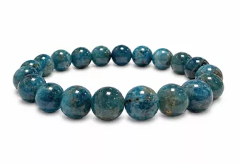Blue Apatite Bracelet AB 10mm Beads