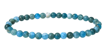 Blue Apatite Bracelet AB 4mm Beads
