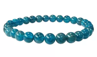 Blue Apatite Bracelet AA beads 5-6mm