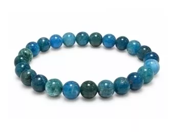 Blue Apatite Bracelet A 8-9 mm Beads
