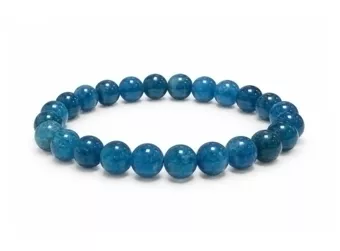 Blue Apatite Bracelet AA 8 mm Beads