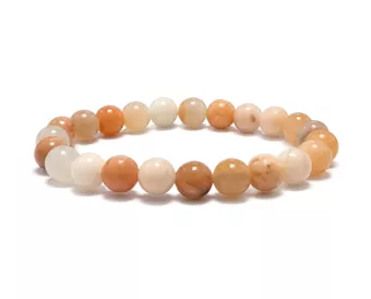 Peach Aventurine Bracelet A 8-9 mm Beads