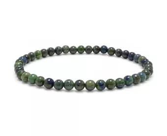 Stabilized Malachite & Azurite Bracelet with 4-5 mm Beads