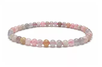 Aquamarine & Morganite Beryl Bracelet A+ 4 mm Beads