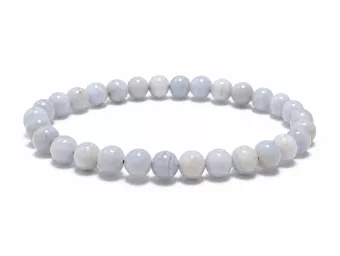 Blue Banded Chalcedony A Bracelet 6-7mm Beads
