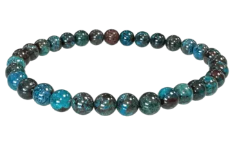 Bracelet Chrysocolla Türkiye AAA beads 5-6mm