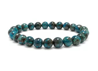Chrysocolla bracelet Türkiye AAA beads 7mm
