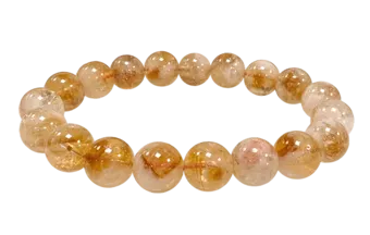 Heated Citrine 10mm pearls bracelet