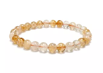 Heat-Treated Citrine Bracelet A 6-7 mm Beads