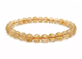 Heated Citrine Bracelet AA 6-7mm Beads