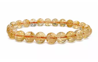 Heated Citrine Bracelet AA 8-9mm Beads