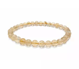 Natural Citrine AA Bead Bracelet 6mm
