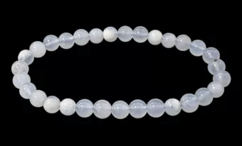 Blue Chalcedony Bracelet With 6-6.5mm Beads