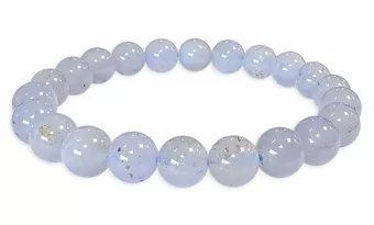 Blue Chalcedony Bracelet AA Beads 8-9mm