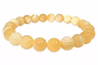 Orange Calcite Bracelet with 8mm beads