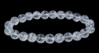 Rainbow Rock Crystal Bracelet AA beads 9.5-10.5mm