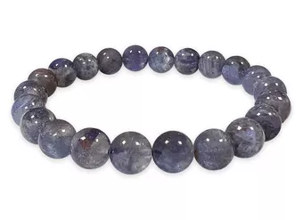 Bracelet Cordierite Lolite AAA beads 7.5-8.5mm