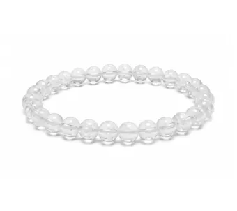 Rock Crystal Bracelet AB 6mm Beads