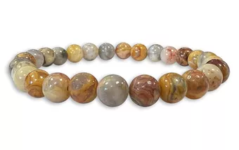 Crazy Lace Agate Bracelet A 6mm Beads