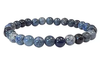 Dumortierite bracelet A beads 6.5-7mm