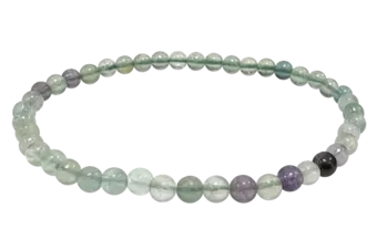 Multicolor Fluorite Bracelet A 4-5mm Beads