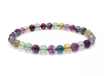 Multicolor Fluorite Bracelet AA 6 mm Beads