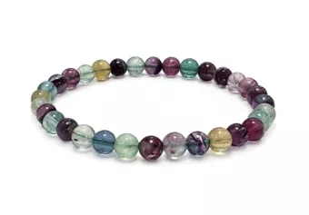 AA Multicolor Fluorite Bracelet + 6-7mm beads