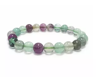 Multicolor Fluorite Bracelet A 8mm Beads